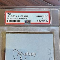 ULYSSES S. GRANT PSA/DNA Slabbed AUTOGRAPH Mint Card Signature SIGNED