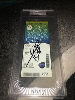 Usain Bolt Signed Official Authentic Rio Olympic Ticket PSA/DNA Slab Jamaica #2