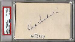 VINCE LOMBARDI Signed Slabbed Index Card GREEN BAY PACKERS PSA/DNA #84134523