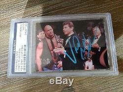 VINCE McMAHON SIGNED AUTOGRAPHED 1998 WWF Wrestling DuoCards Card PSA DNA Slab