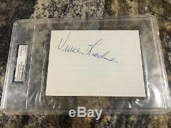 Vince Lombardi Signed Slabbed Psa/Dna Certified Paper Packers Autographed