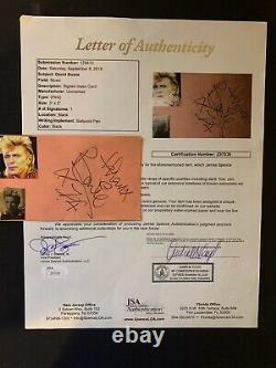 Vintage 1974 David Bowie Signed Autographed Slabbed Cut Psa/dna And Jsa Coa