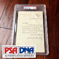 WINSTON S CHURCHILL PSA/DNA Slab Autograph Birthday Letter Signed