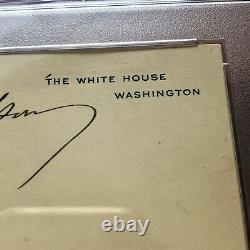 WOODROW WILSON PSA/DNA Slabbed Autograph White House Card Signed
