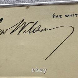 WOODROW WILSON PSA/DNA Slabbed Autograph White House Card Signed