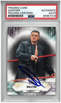 Walter Signed Autograph Slabbed 2021 Wwe Topps Card Psa Dna Gunther