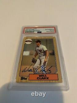 Will Clark signed 1987 Topps Rookie Card PSA/DNA slab