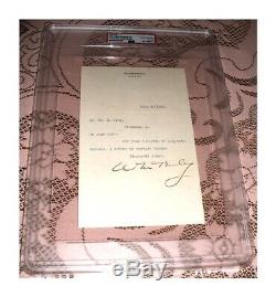William McKinley Autograph Typed Letter PSA/DNA Slabbed Highly Presentable