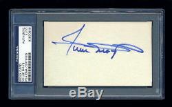 Willie Mays Signed Index Card Mint Psa/dna Slabbed Autographed Hof Ny Giants Wsc