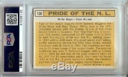 Willie Mays Stan Musial 1963 Topps Dual Signed Auto PSA/DNA Slabbed #138