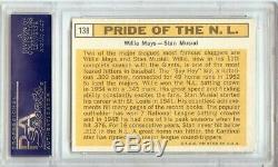 Willie Mays Stan Musial 1963 Topps Vintage Dual Autograph PSA/DNA Slabbed #139