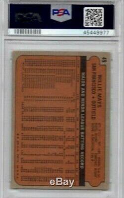 Willie Mays signed 1972 Topps Trading Card PSA DNA Slabbed Auto Giants HOF C456