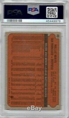Willie Mays signed 1972 Topps Trading Card PSA DNA Slabbed Auto Giants HOF C457