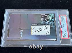 Willie Mays signed 3x5 Custom Card Cut PSA DNA Slabbed Giants HOF Auto C2384