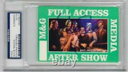 Willie Nelson signed Concert Full Access Backstage Pass PSA/DNA slab autograph